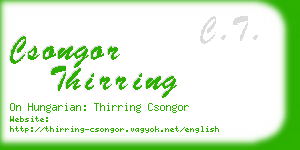 csongor thirring business card